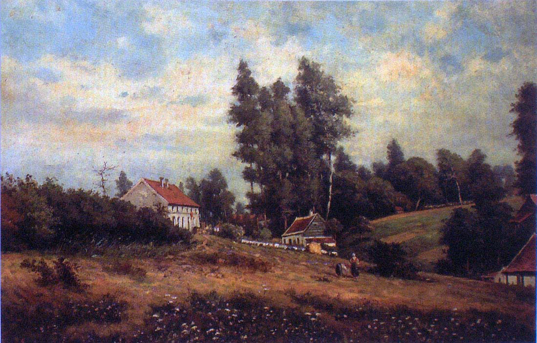 landscape with farms